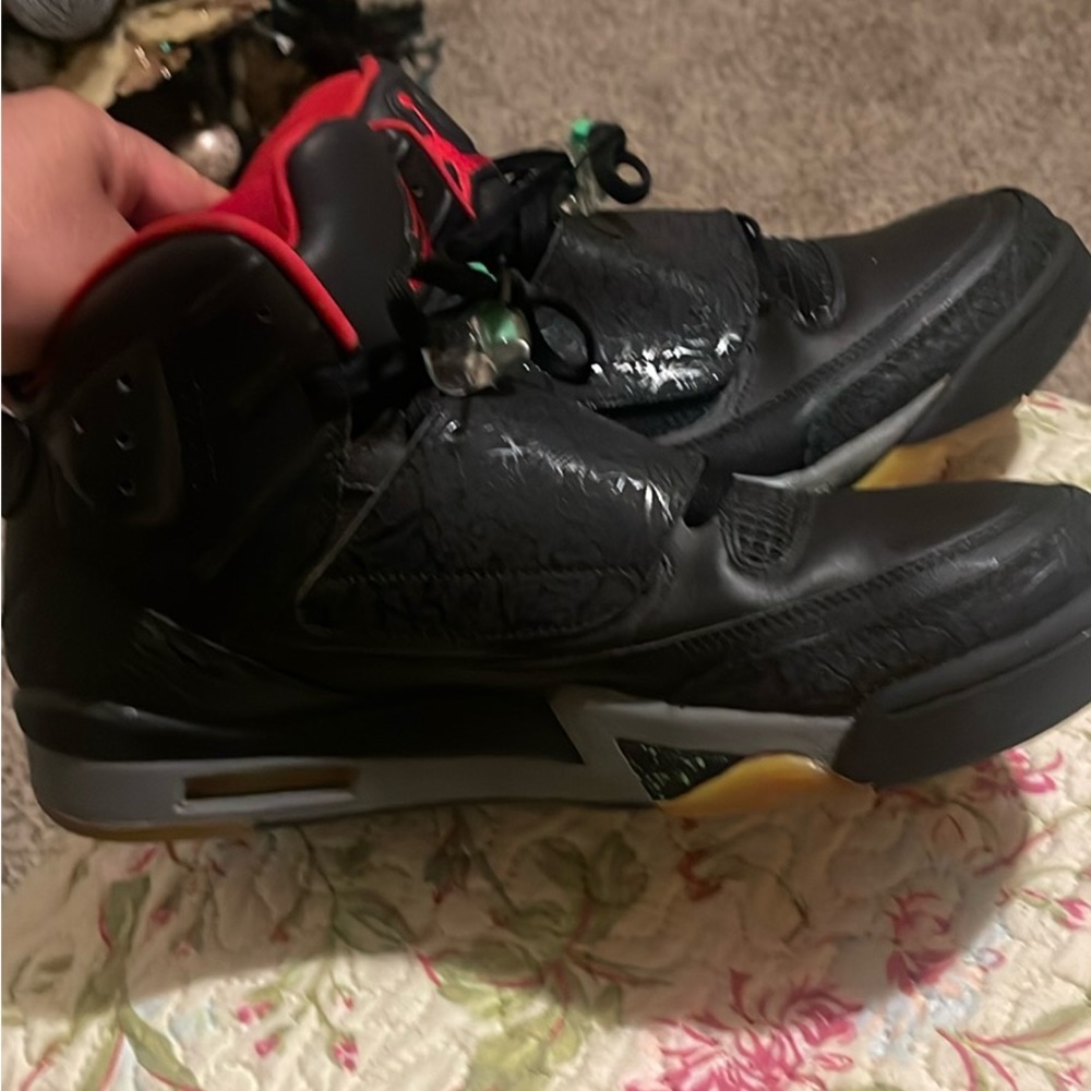 Jordan Black and Red Sneakers